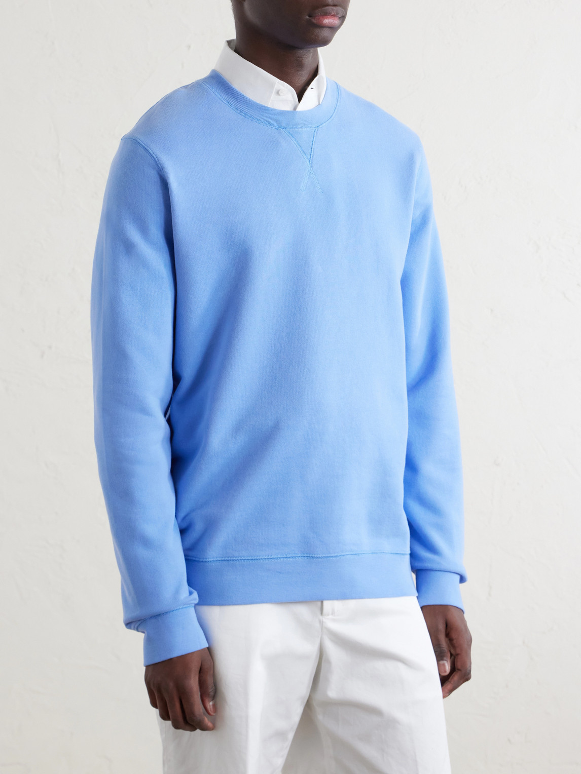  Sunspel - Cotton-jersey Sweatshirt - Men - Blue - Xs 
