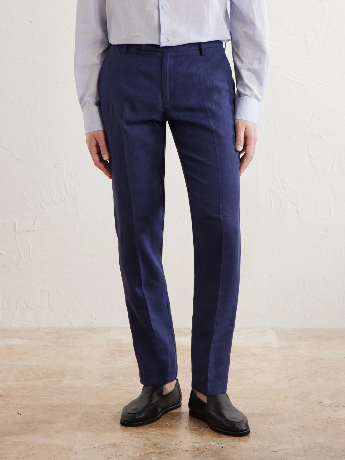  Sunspel - Straight-leg Pleated Linen Suit Trousers - Men - Blue - Uk/us 28 