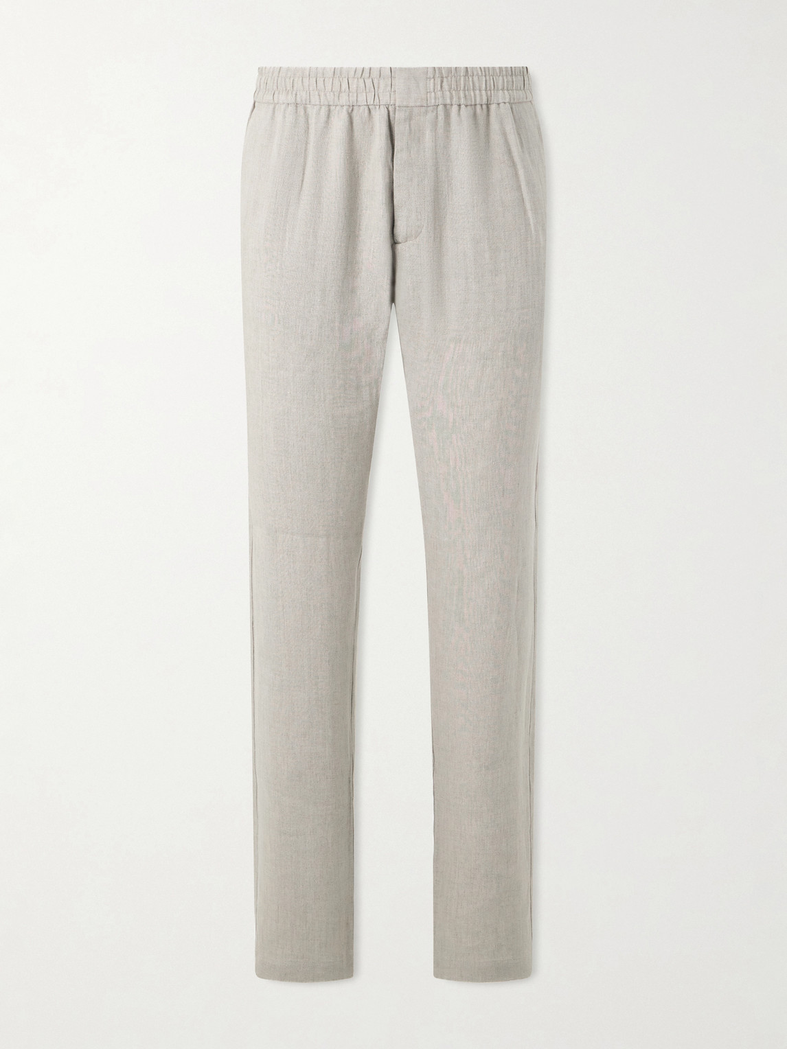 Sunspel Slim-fit Straight-leg Linen Trousers In White