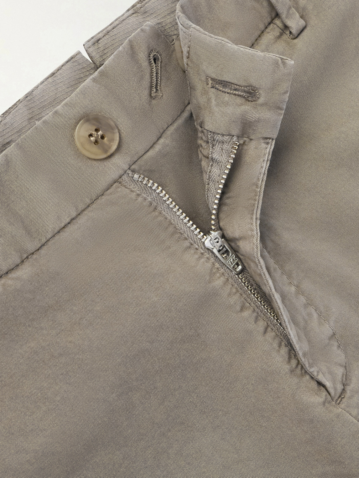 Straight-Leg Garment-Dyed Cotton-Blend Twill Chinos
