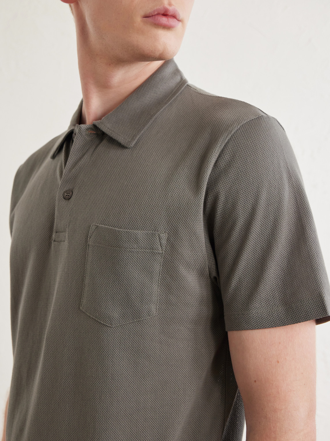 Riviera Cotton-Mesh Polo Shirt
