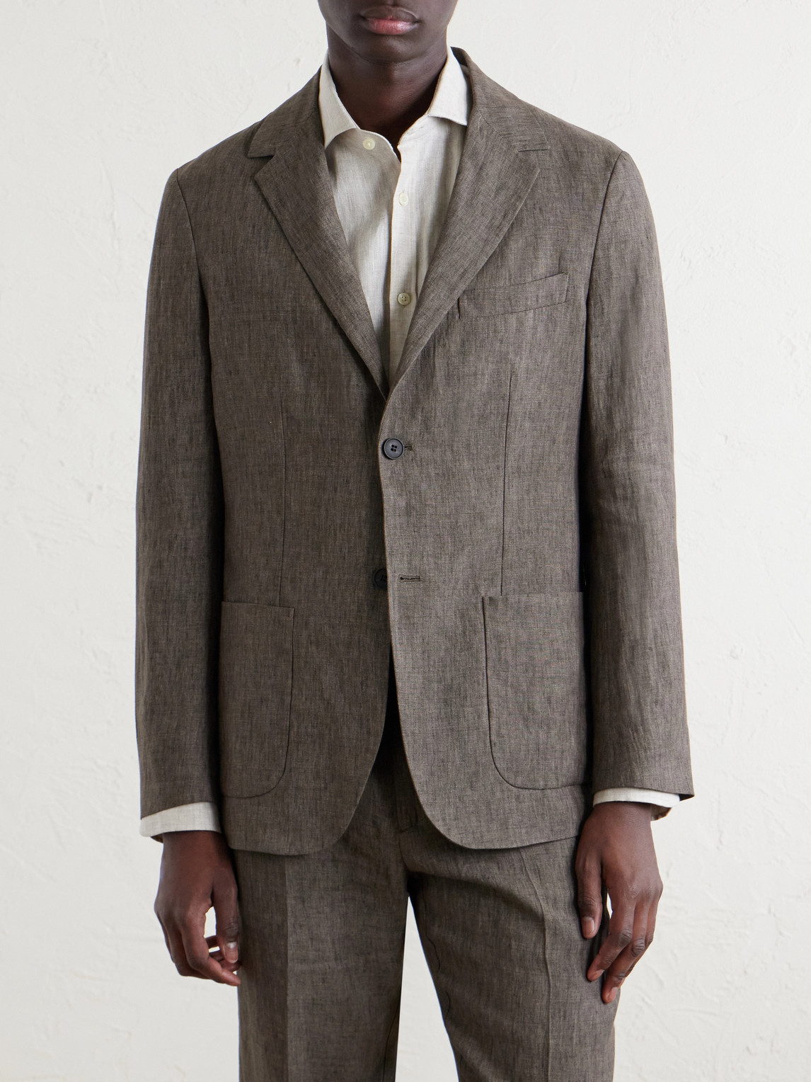  Sunspel - Linen Suit Jacket - Men - Brown - Uk/us 38 