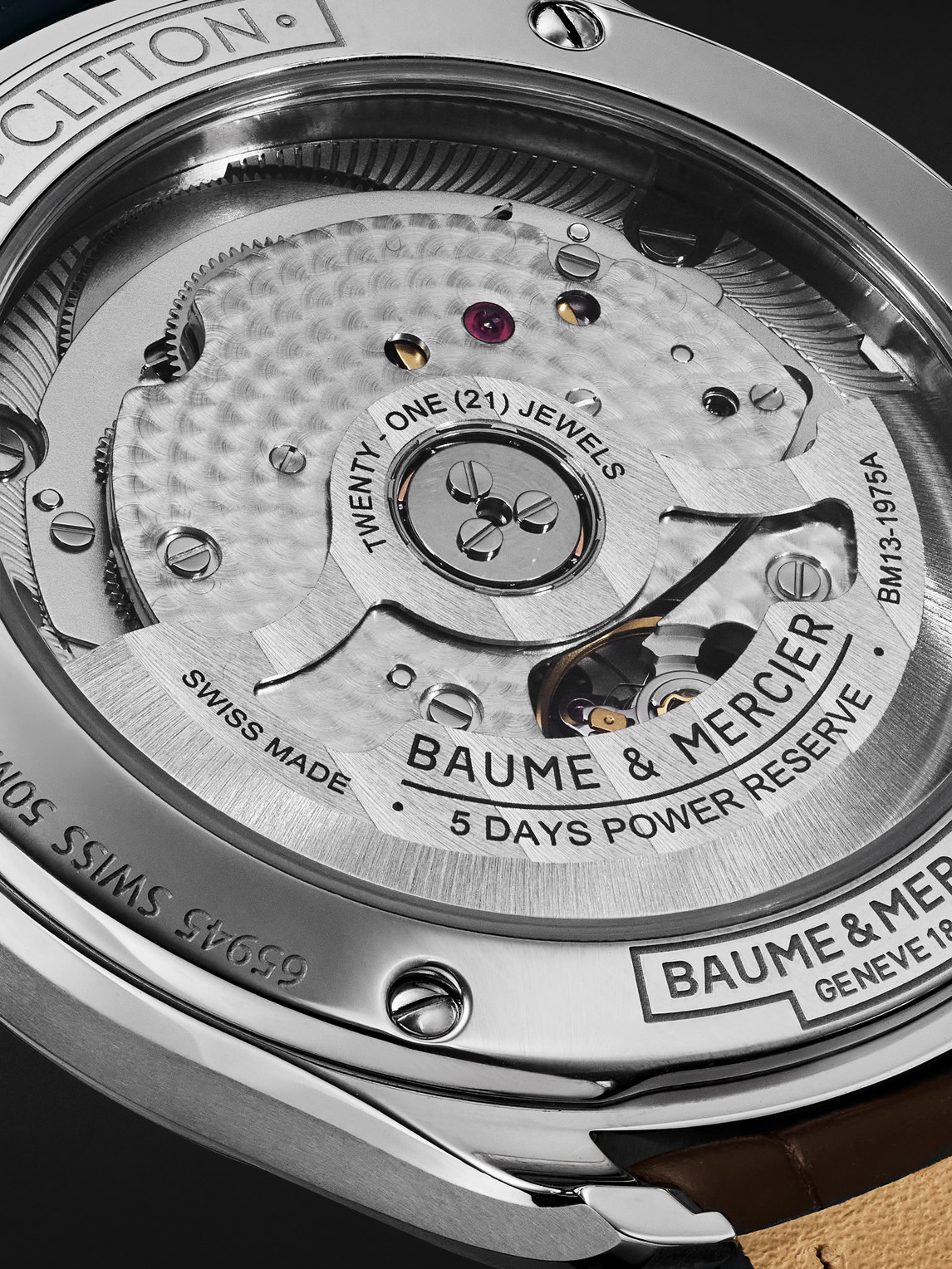  Baume & Mercier - Clifton Automatic 39mm Stainless Steel And Alligator Watch, Ref. No. 10773 - Men - White 