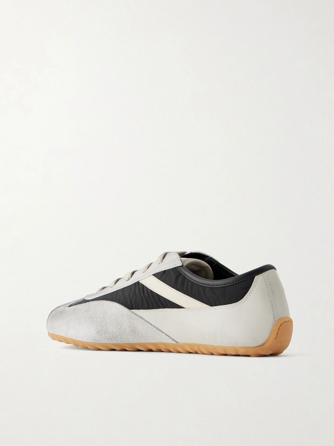  Mcqueen - Suede-trimmed Shell Sneakers - Men - Gray - Eu 41 