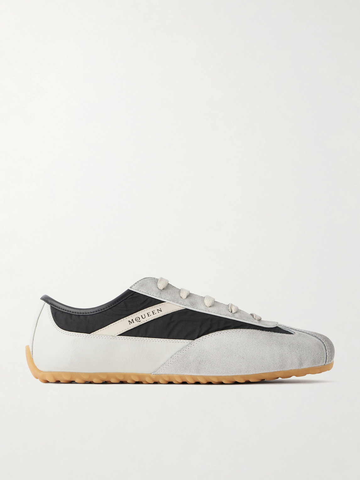 McQueen Suede-Trimmed Shell Sneakers - Men