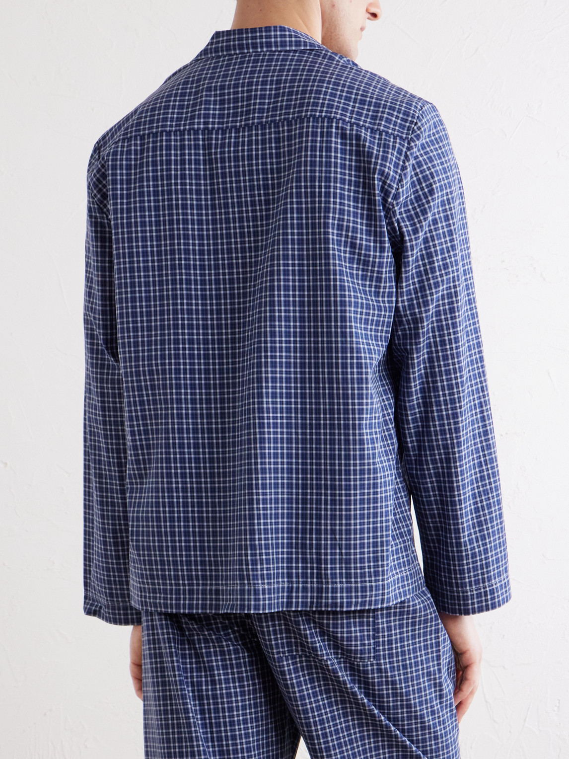 Camp-Collar Checked Organic Cotton Pyjama Shirt
