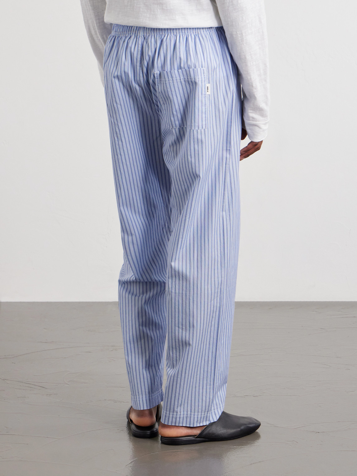 Straight-Leg Striped Organic Cotton Pyjama Trousers