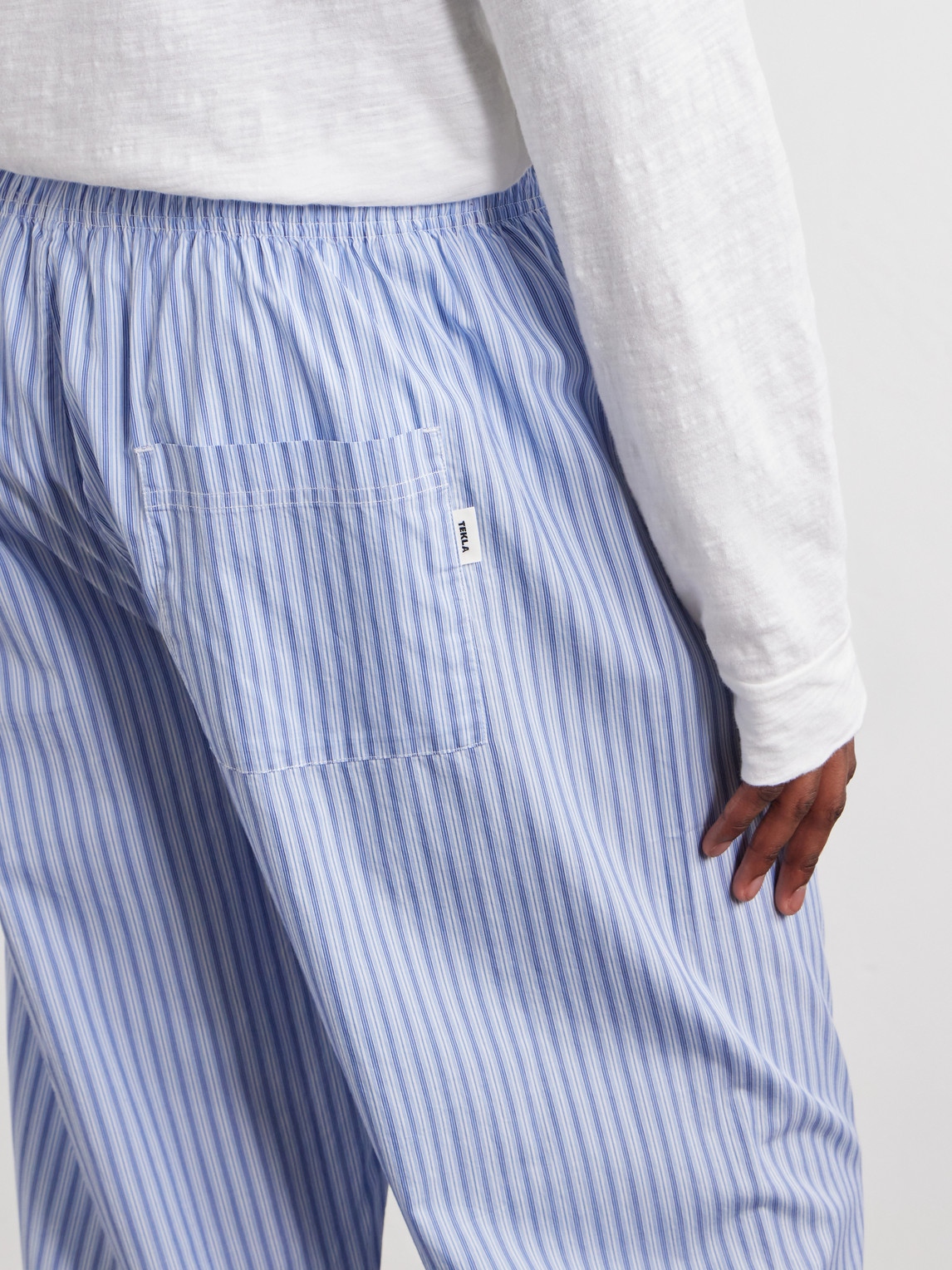 Straight-Leg Striped Organic Cotton Pyjama Trousers
