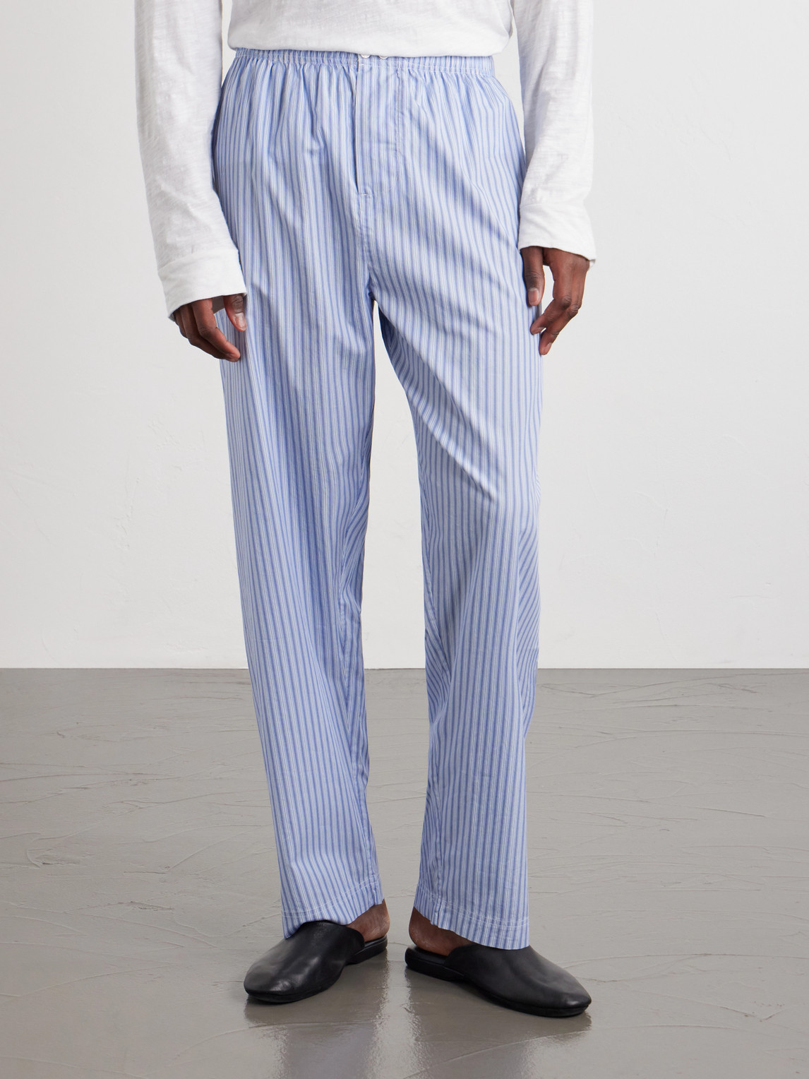 Straight-Leg Striped Organic Cotton Pyjama Trousers