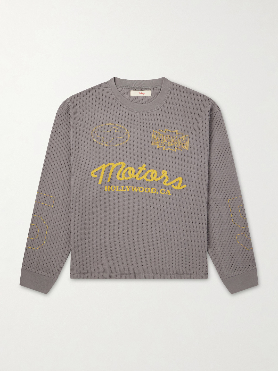 Cherry Los Angeles Logo-print Cotton-mesh T-shirt In Brown