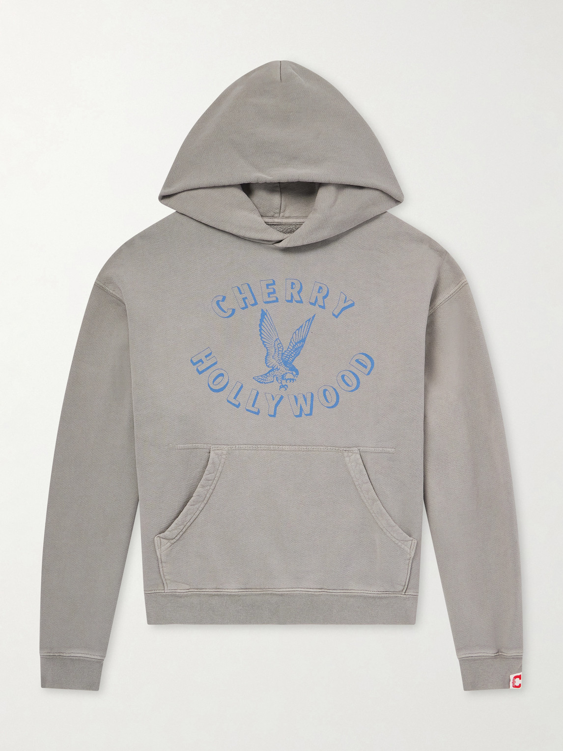 Cherry Los Angeles Logo-print Cotton-jersey Hoodie In Green