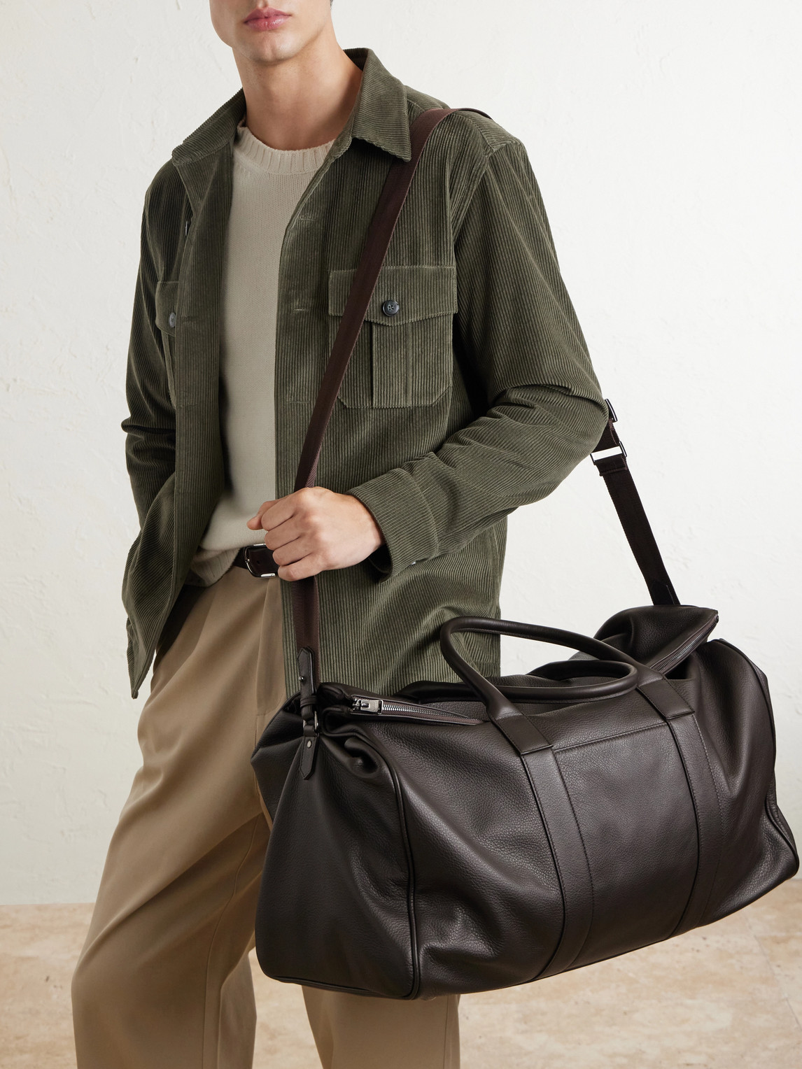 Canali Full-Grain Leather Tote Bag - Men | Thumbnail 3