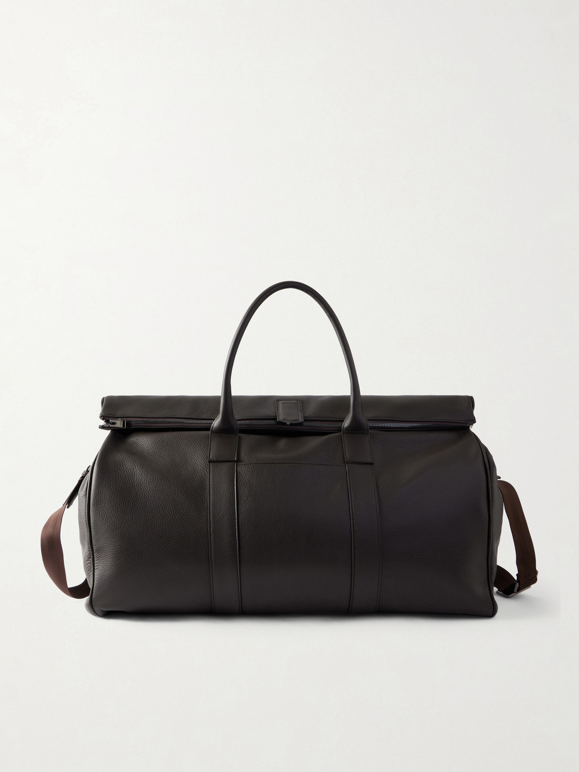 Canali Full-grain Leather Tote Bag In Brown