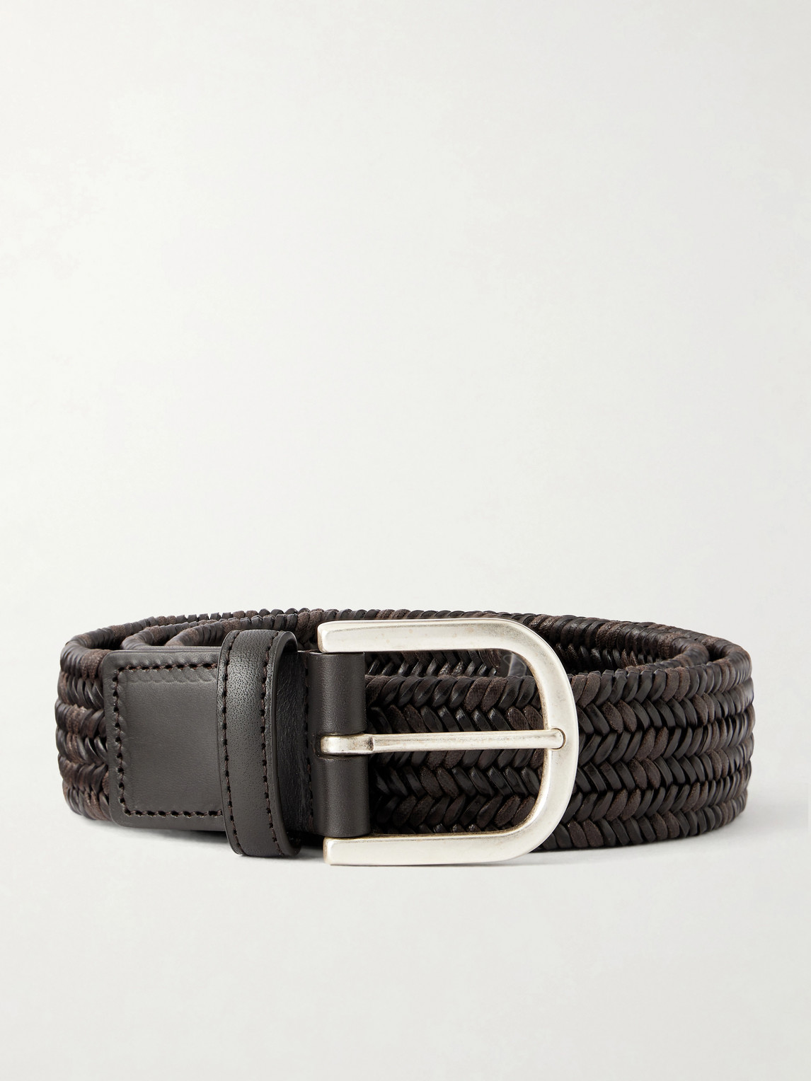 Canali 3.5cm Weaved Bonded Leather Belt In Pattern