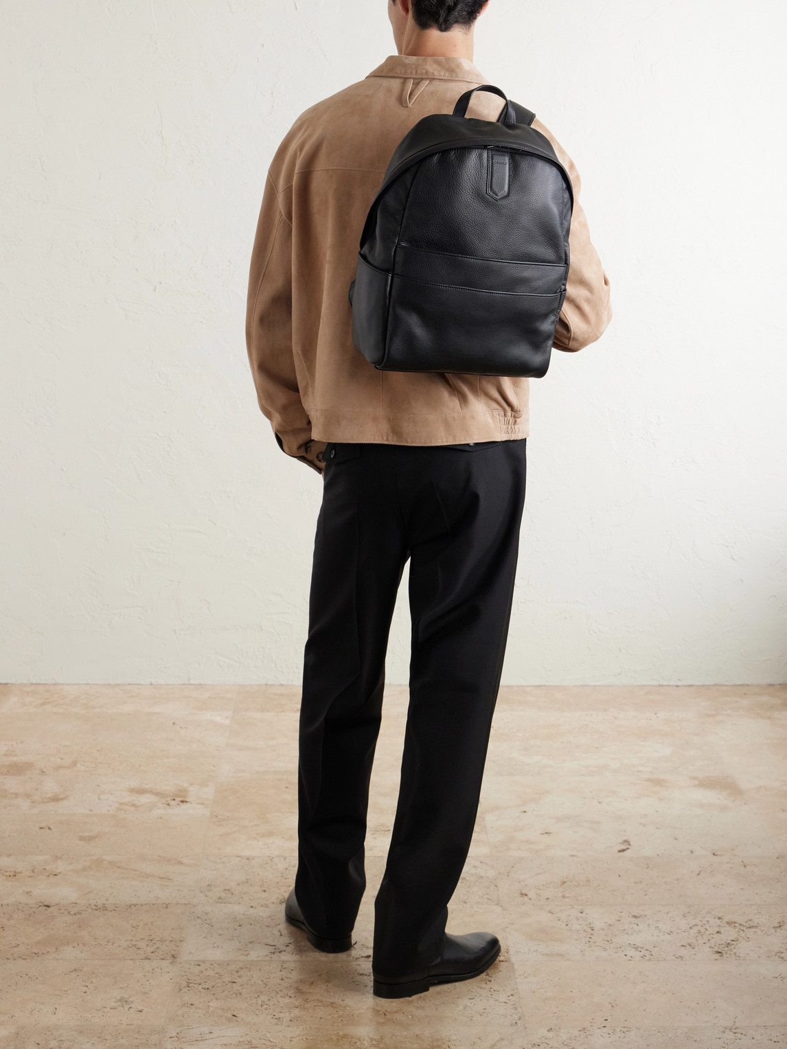 Canali Full-Grain Leather Backpack - Men | Thumbnail 3 Canali Full-Grain Leather Backpack - Men | Thumbnail 3