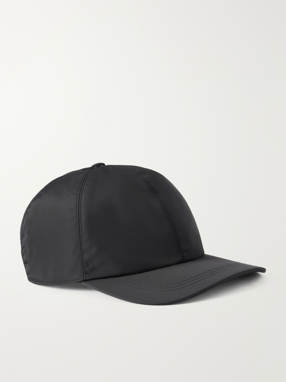 Canali Logo-appliquéd Shell Cap In Black