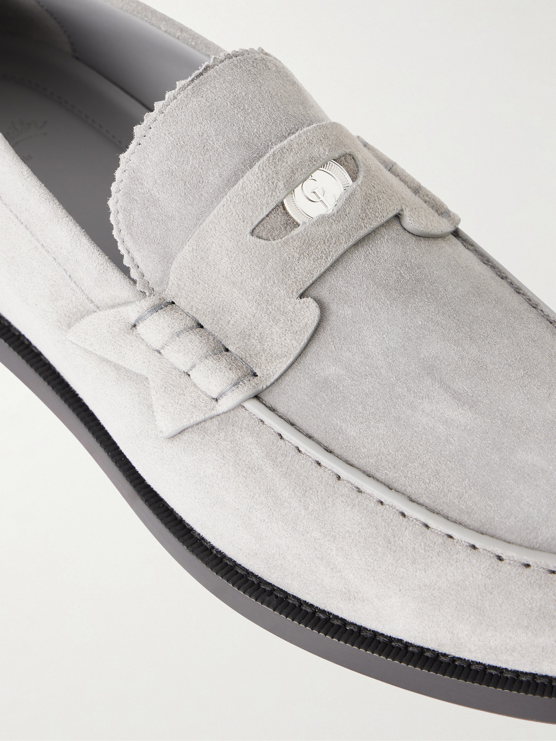 The Plato Neocl-Detailed Suede Penny Loafers