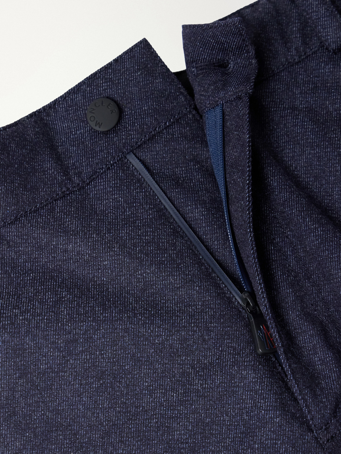 Grenoble - Straight-Leg Padded Webbing-Trimmed Virgin Wool-Denim Ski Salopettes