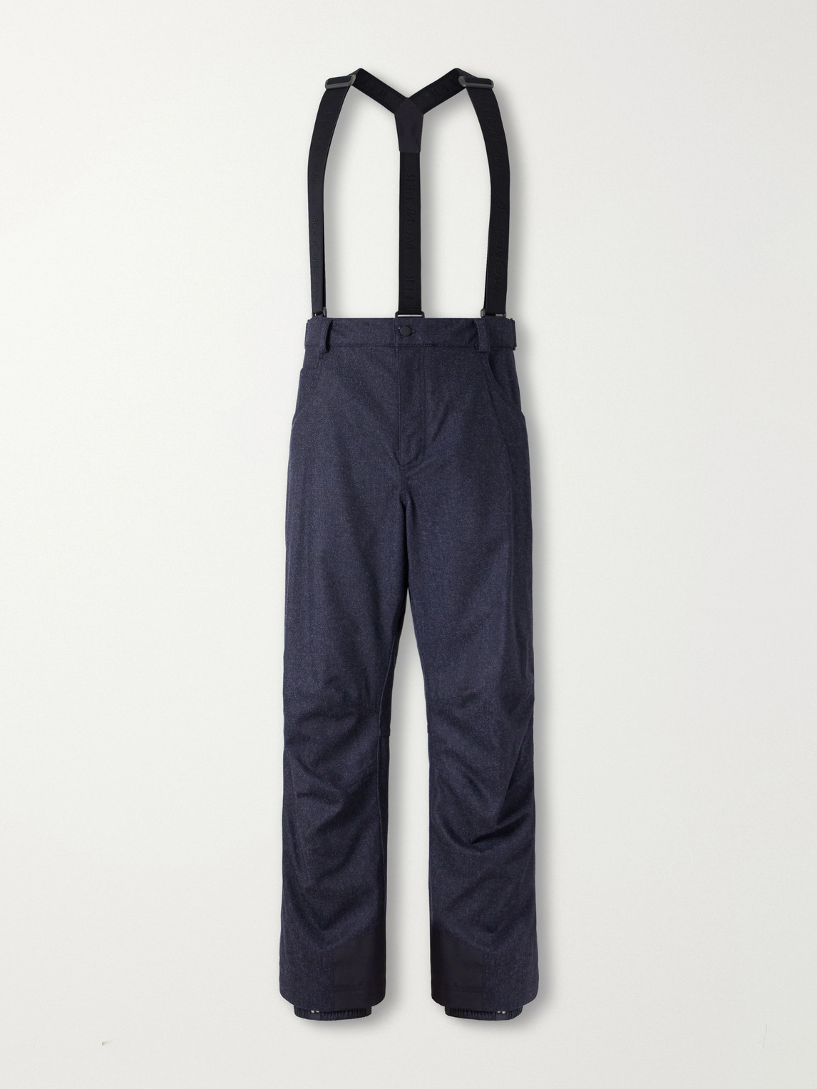 Grenoble - Straight-Leg Padded Webbing-Trimmed Virgin Wool-Denim Ski Salopettes