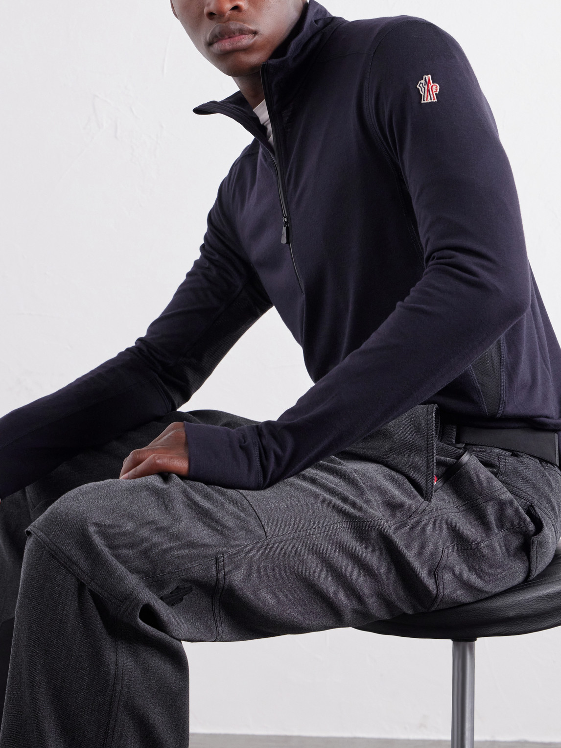 Grenoble - Wool-Blend Jersey Zip-Up Ski Base Layer