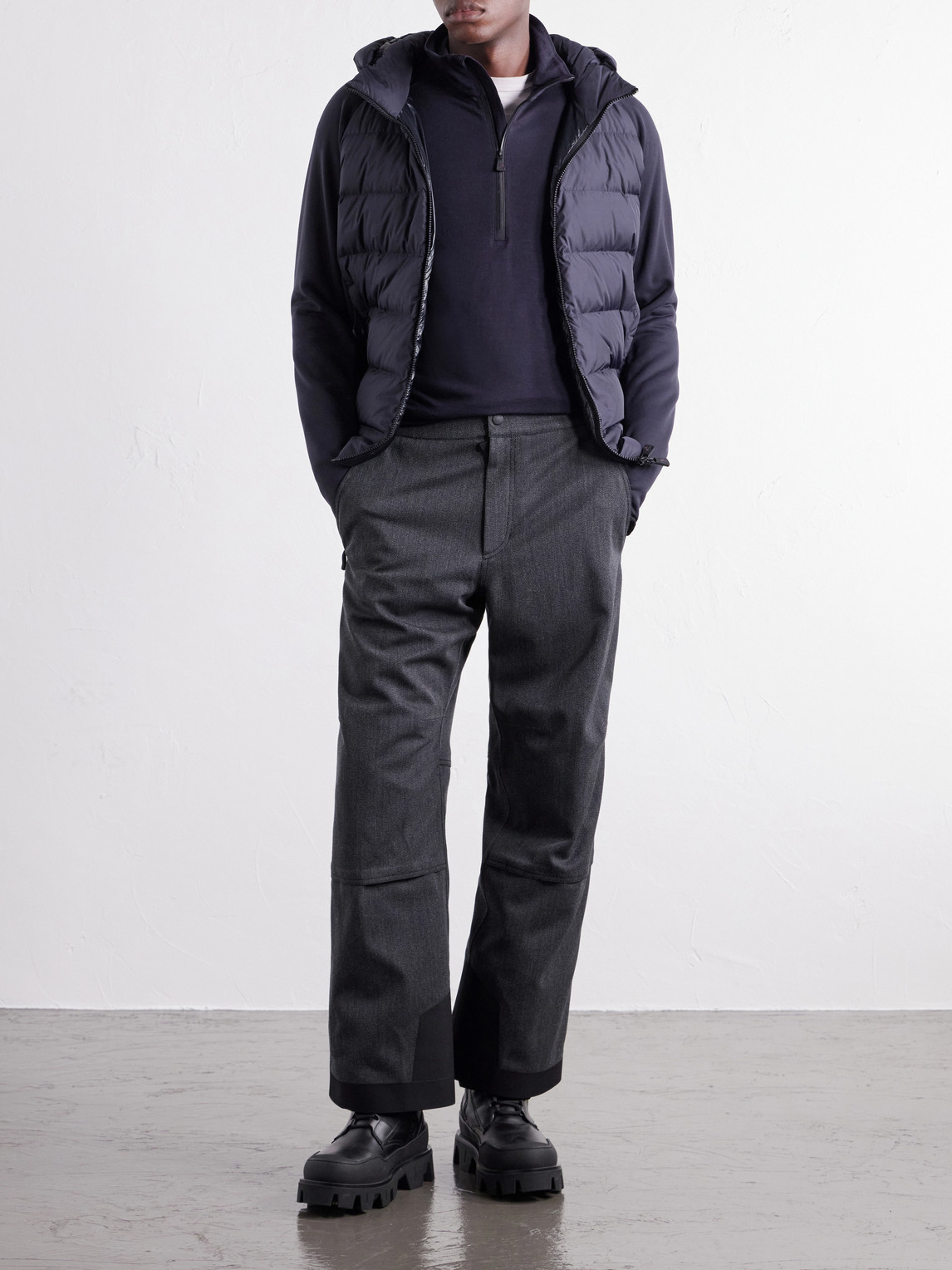 Grenoble - Wool-Blend Jersey Zip-Up Ski Base Layer