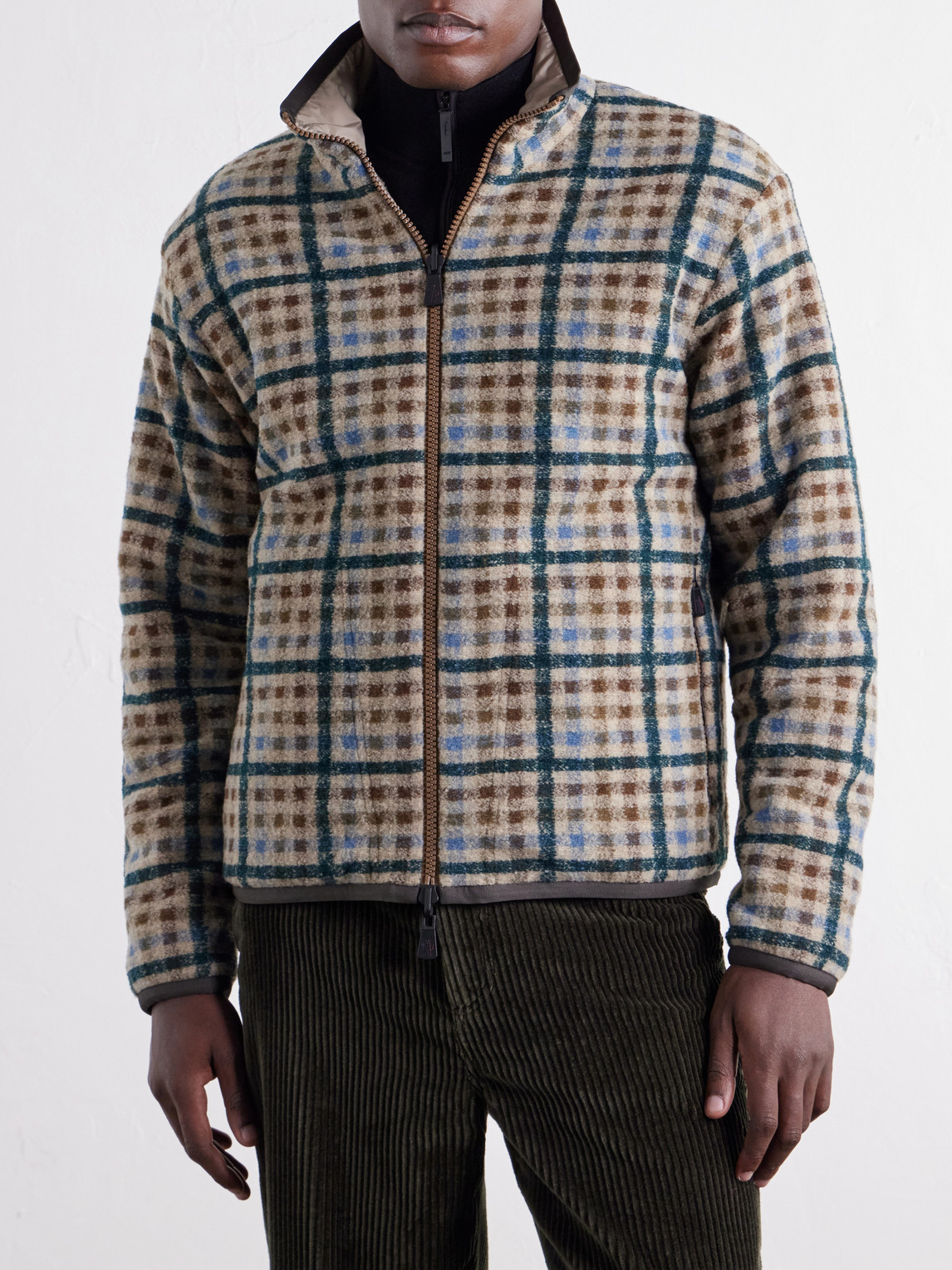Grenoble - Reversible Checked Shell-Trimmed Fleece Padded Jacket