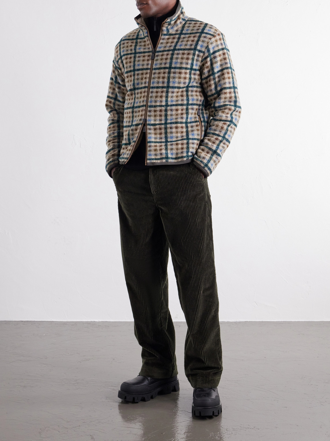 Grenoble - Reversible Checked Shell-Trimmed Fleece Padded Jacket