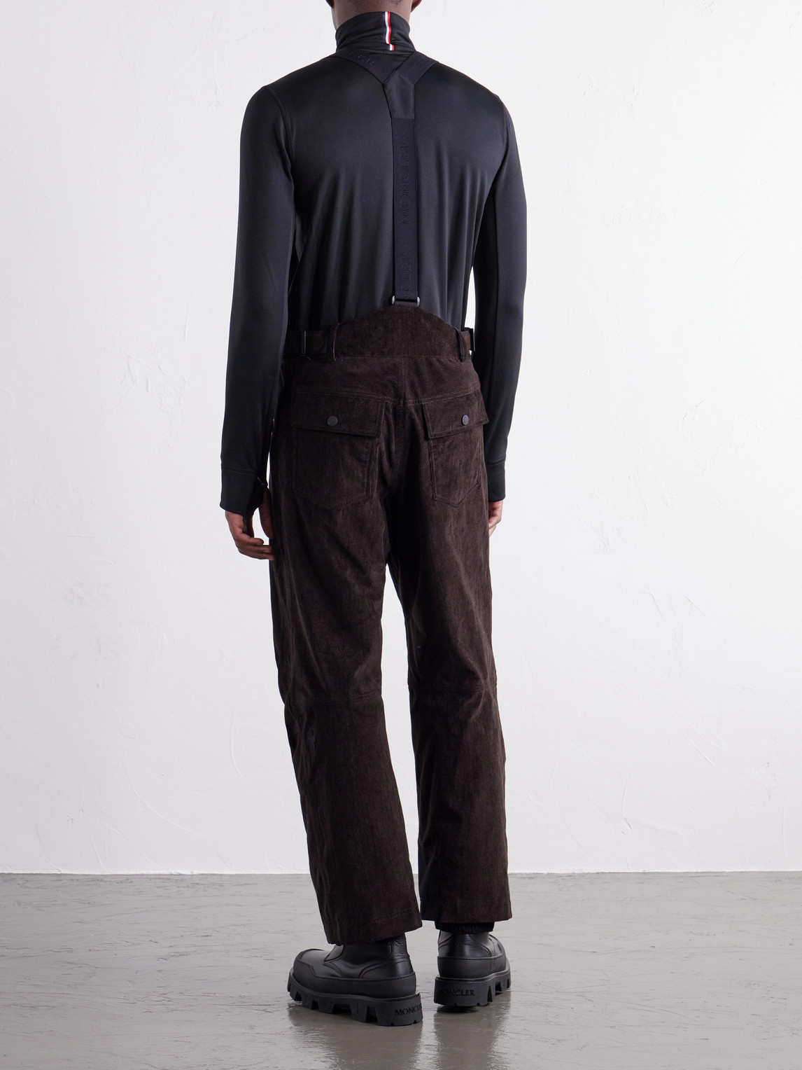 Grenoble - Straight-Leg Padded Webbing-Trimmed Stretch Cotton-Corduroy Ski Salopettes