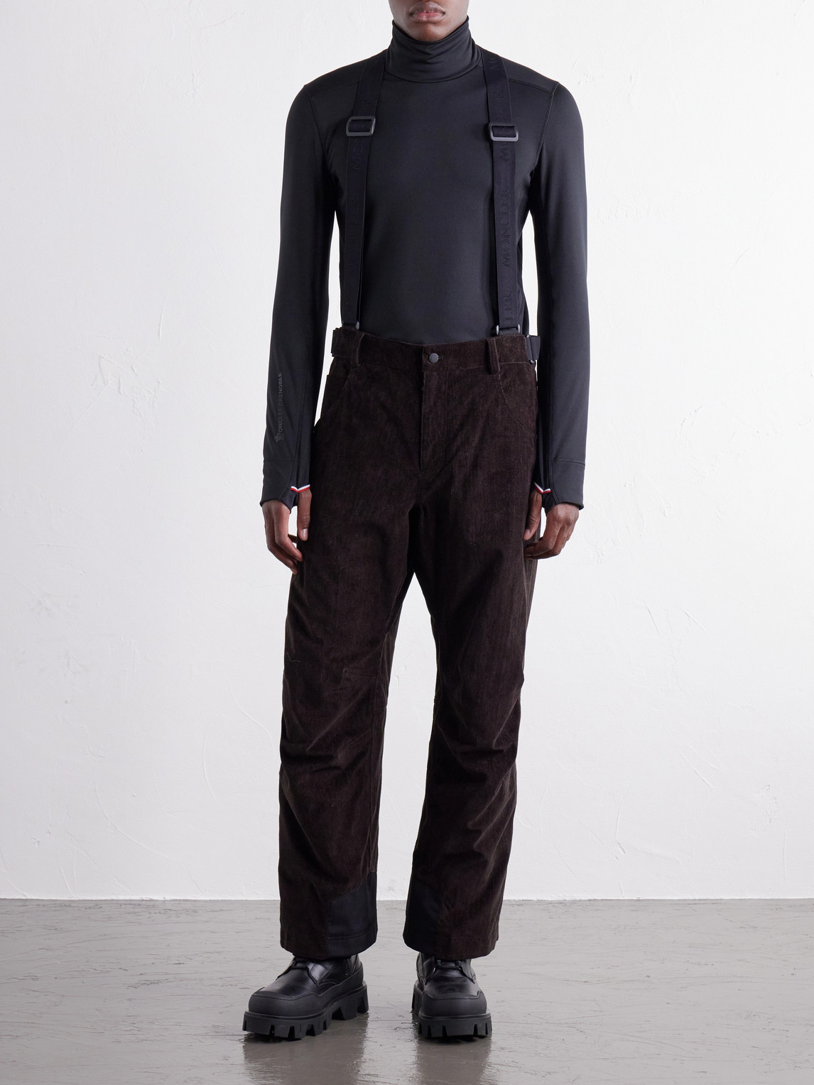 Grenoble - Straight-Leg Padded Webbing-Trimmed Stretch Cotton-Corduroy Ski Salopettes