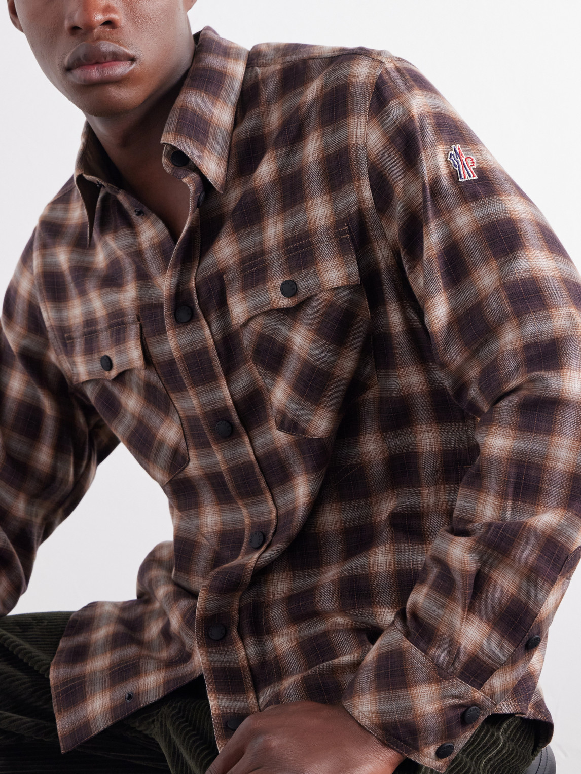 Grenoble - Checked Brushed Cotton And Lyocell-Blend Shirt