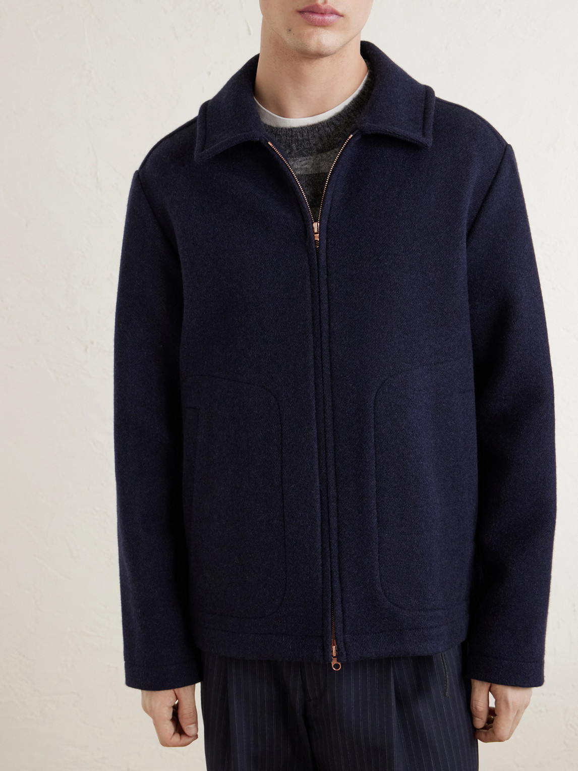  Private White V.c. - The Civvy Merino Wool And Cashmere-blend Jacket - Men - Blue - 2 