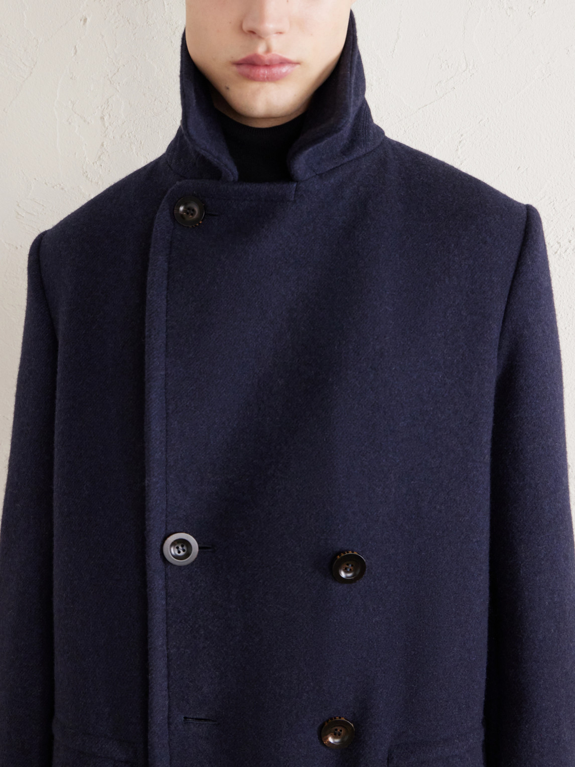 Private White V.C. - The Admiral'S Great Shearling-Trimmed Merino Wool And Cashmere-Blend Coat