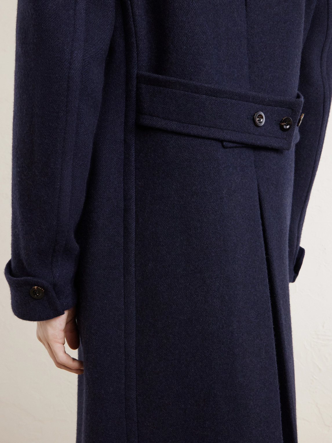 Private White V.C. - The Admiral'S Great Shearling-Trimmed Merino Wool And Cashmere-Blend Coat