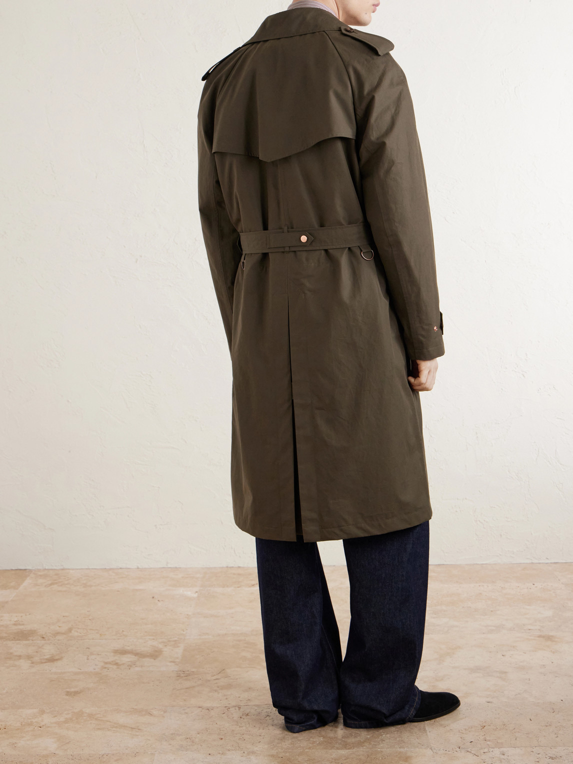  Private White V.c. - The Despatch Rider's Double-breasted Belted Cotton Trench Coat - Men - Green - 2 