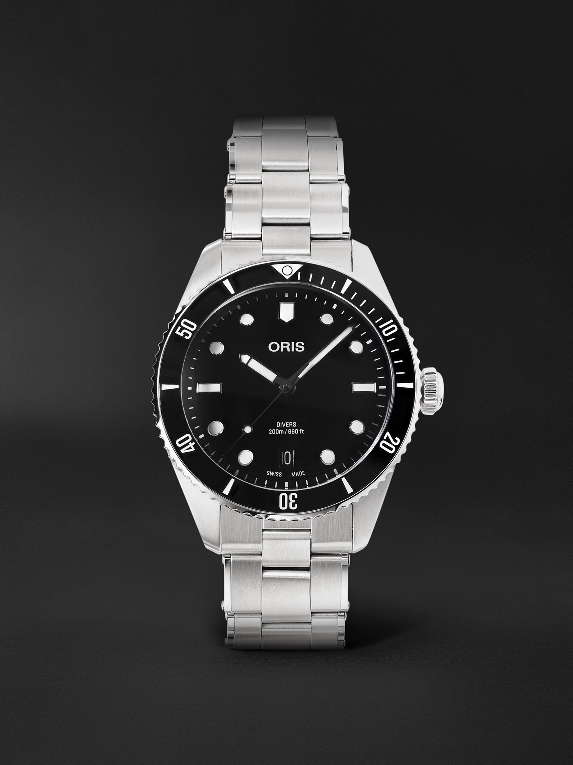 ORIS Divers Date Automatic 39mm Stainless Steel Watch, Ref. No. 01 733 7795 4054 - Men