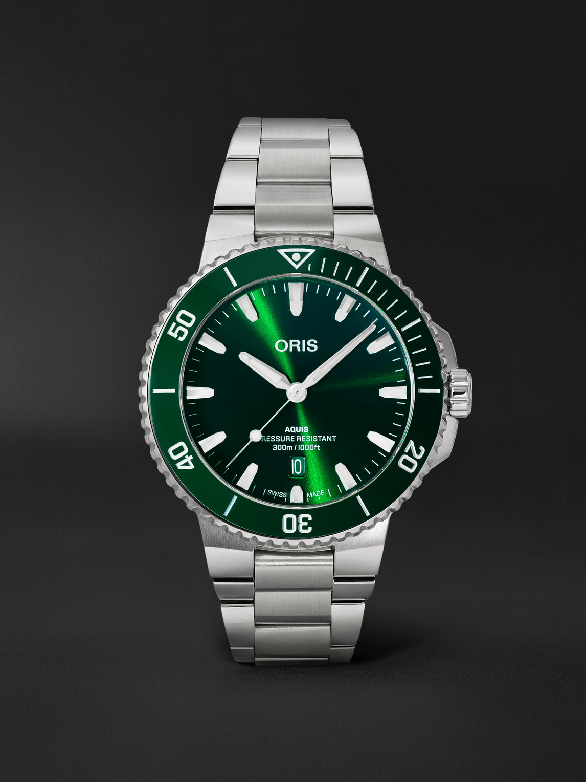 ORIS Aquis Date Automatic 43.5mm Stainless Steel Watch, Ref. No. 01 733 7789 4157-07 8 23 04PEB - Men