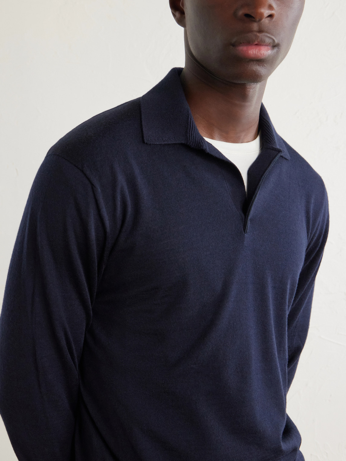 Lasca Virgin-Wool Polo Shirt