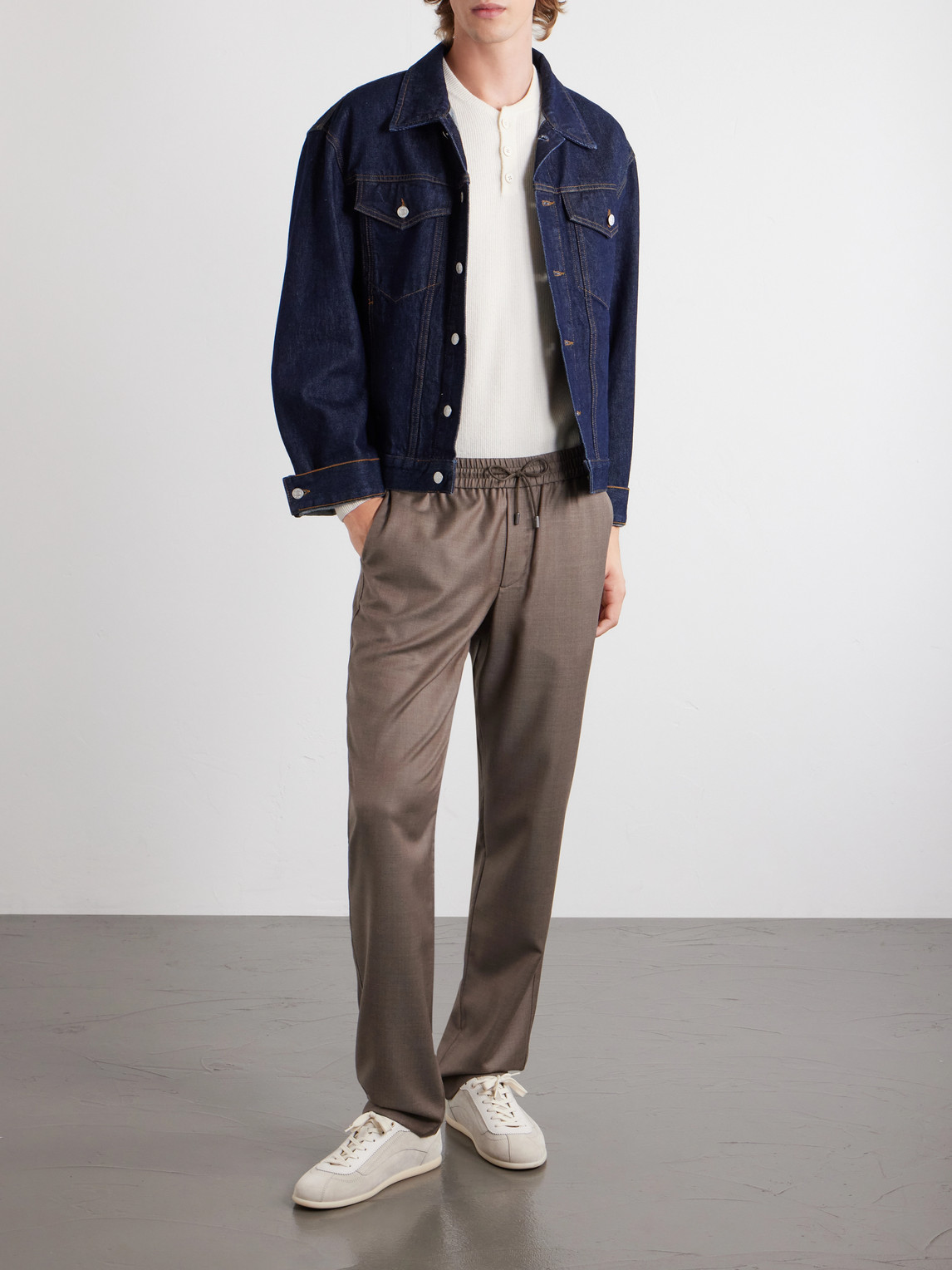 Mindset Straight-Leg Cotton-Blend Twill Trousers