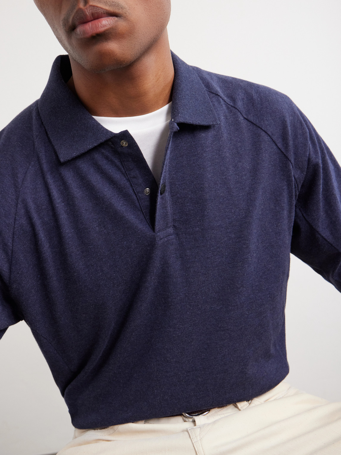 Cotton And Cashmere-Blend Jersey Polo Shirt