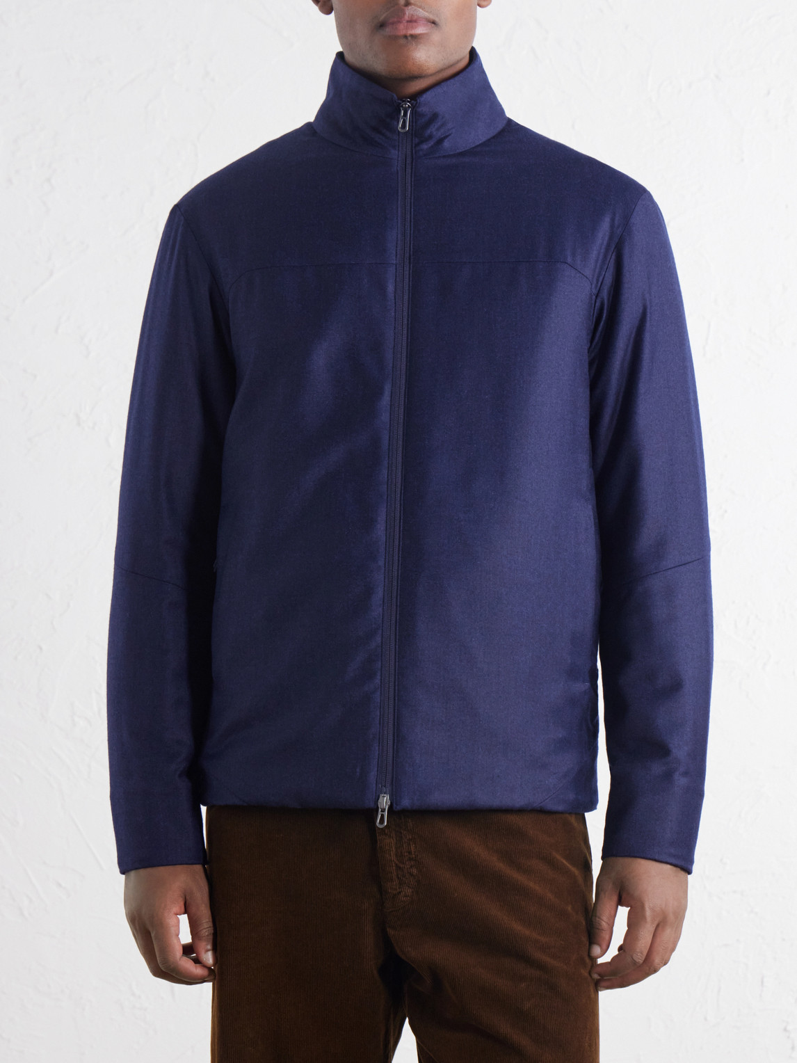 Padded Wool And Silk-Blend Jacket