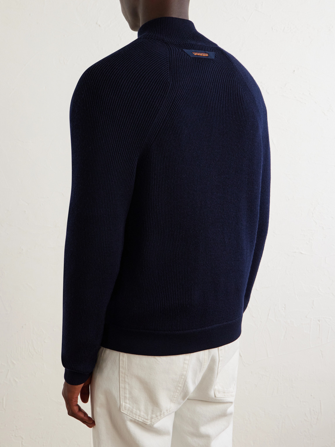 Virgin Wool And Shell Bomber Jacket