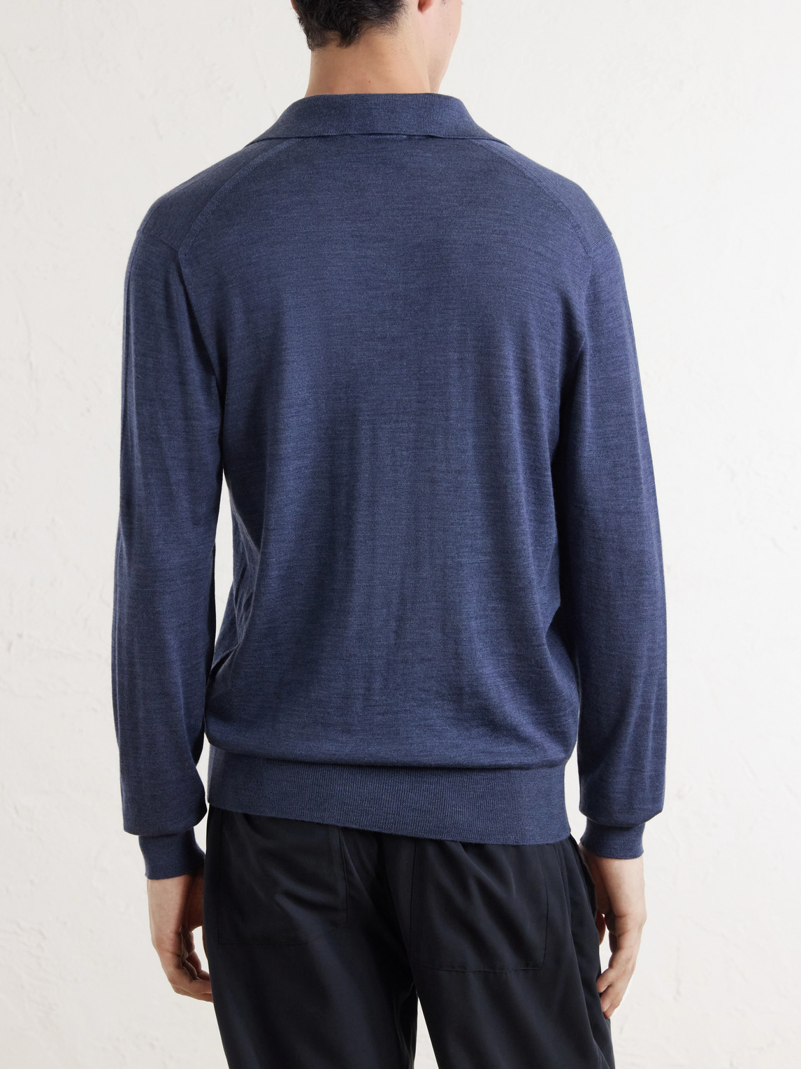 Sease Lasca Virgin Wool Polo Sweater - Men | Thumbnail 4