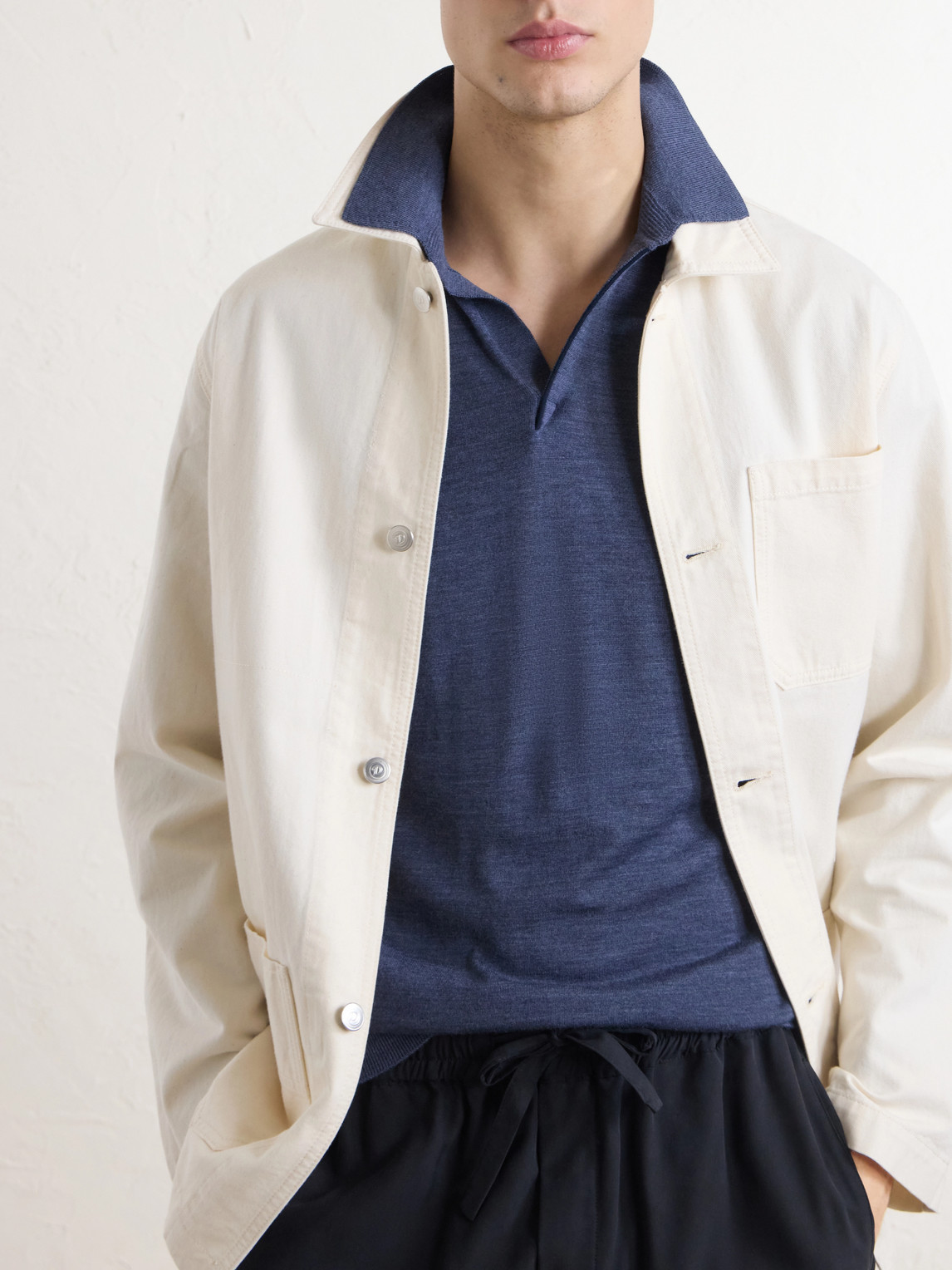 Sease Lasca Virgin Wool Polo Sweater - Men | Thumbnail 5