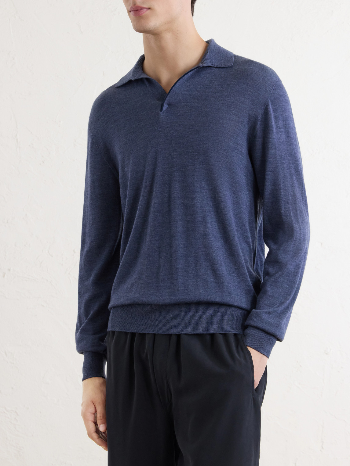 Sease Lasca Virgin Wool Polo Sweater - Men | Thumbnail 3