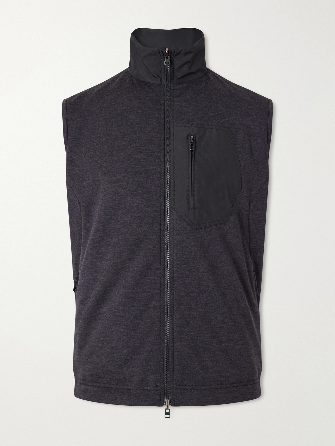 Sease Explorer Reversible Padded Wool-Blend Jersey and Micro-Ripstop Gilet - Men