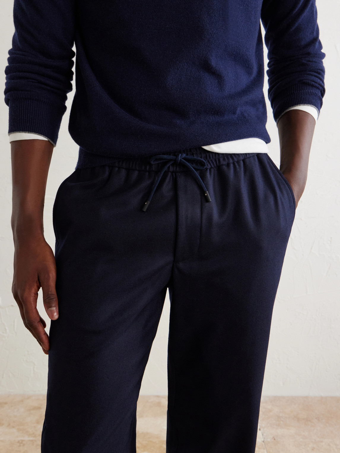 Mindset Straight-Leg Stretch Virgin Wool-Flannel Trousers