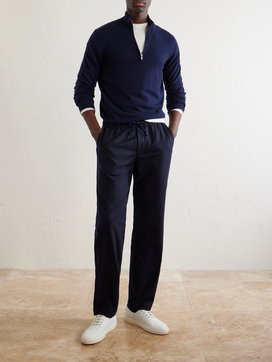 Mindset Straight-Leg Stretch Virgin Wool-Flannel Trousers