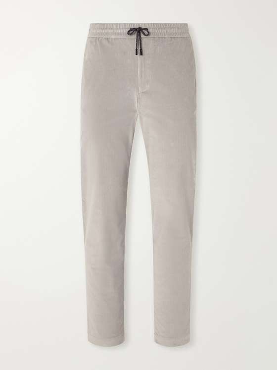 Sease Mindset Slim-Fit Cotton-Blend Corduroy Drawstring Trousers