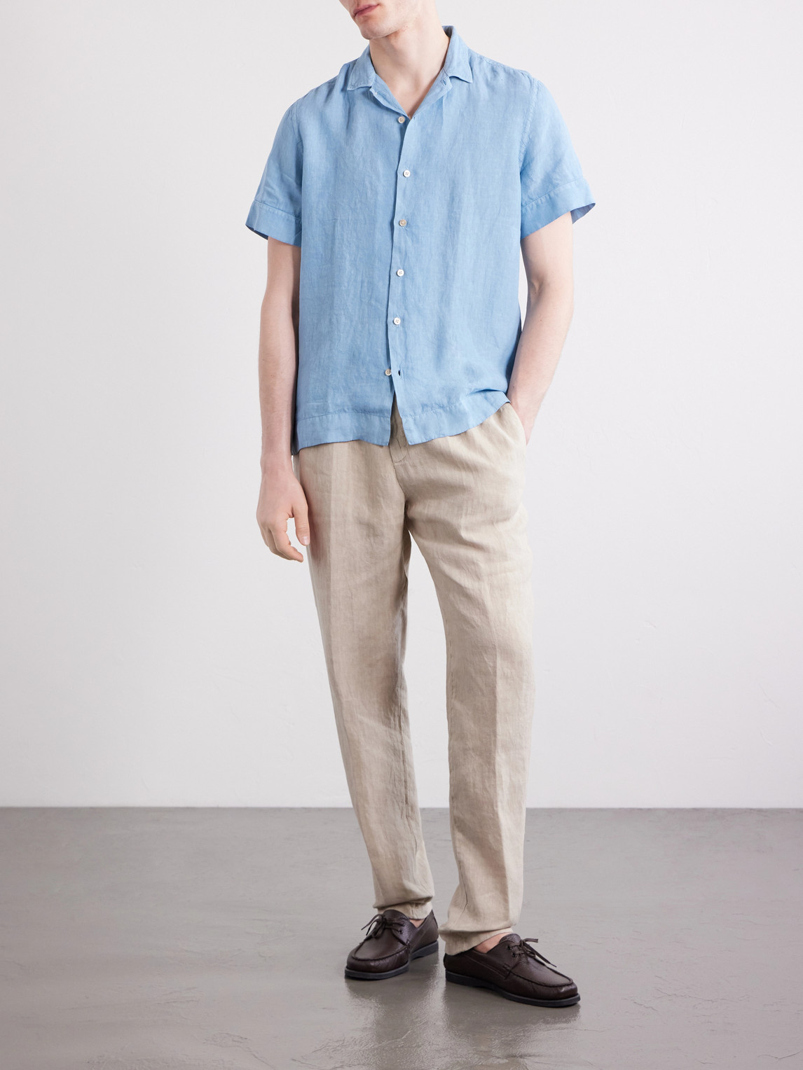 Tapered Linen Trousers