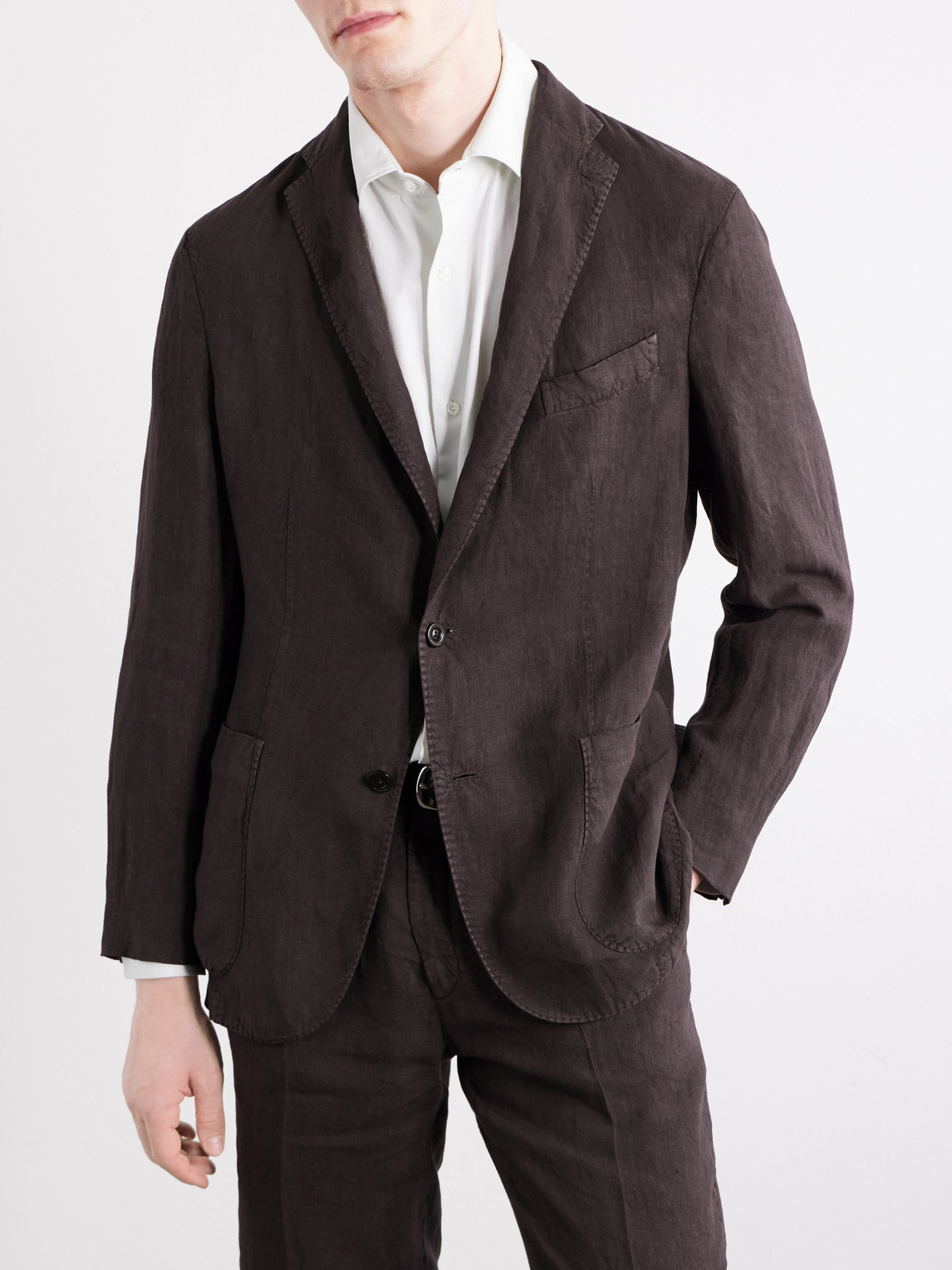  Boglioli - Linen Suit Jacket - Men - Brown - It 50 